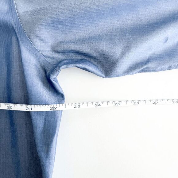 Calvin Klein Mens Performance Shirt Slim Fit Non Iron Long Sleeve Blue 16-1/2 - Picture 6 of 6